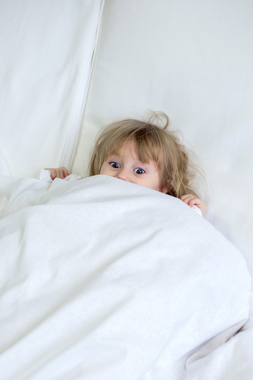 bed, baby, astonishment